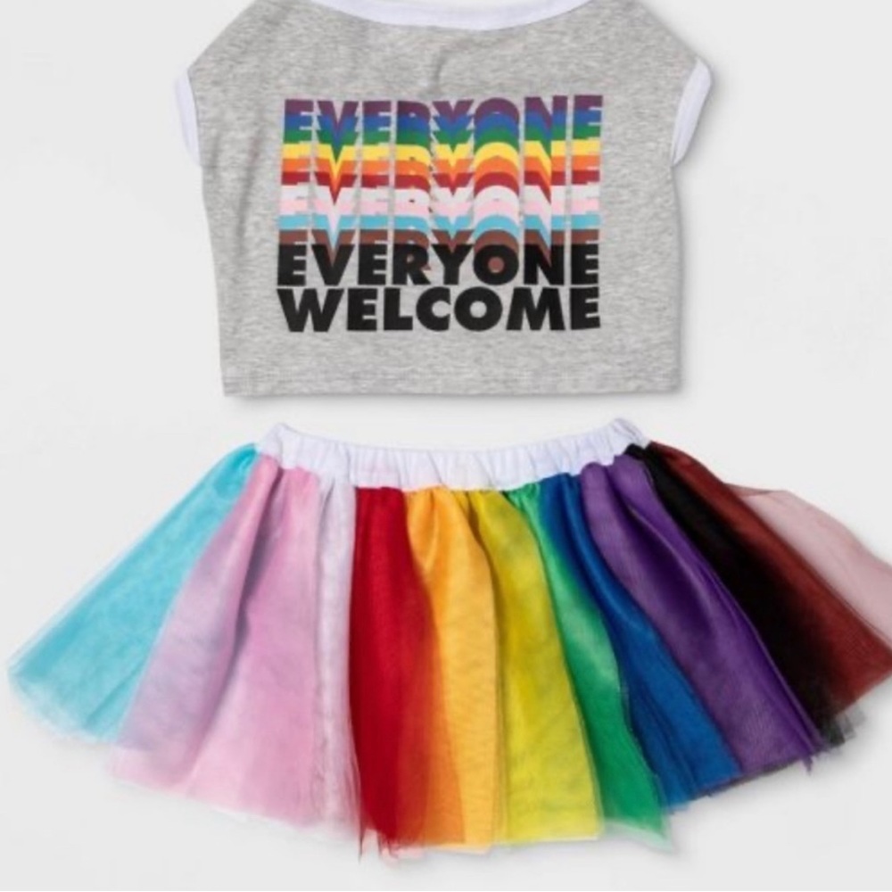 NWT Target pride dog/cat rainbow outfit medium DISCONTINUED